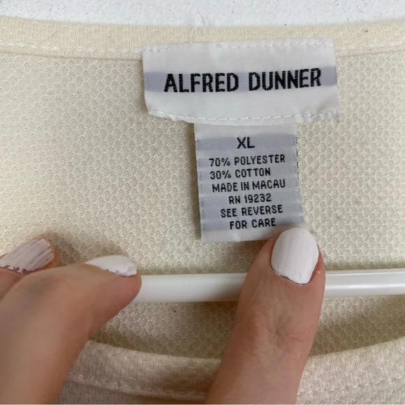 Vintage 90s Granny Top Sweatshirt Tunic Shirt Womens XL Embroidered Floral - Picture 9 of 14